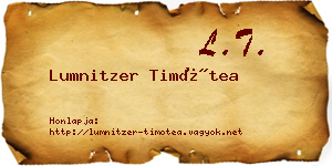 Lumnitzer Timótea névjegykártya